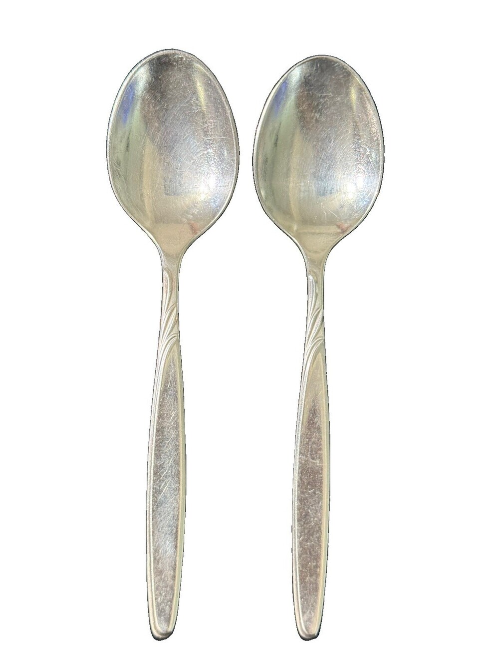 Lot of 2 WMF Rom Silverplate Teaspoons 5 1/2in Patent 90-18 Germany Flatware